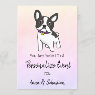 *~* Convite Bonito do Evento do Frenchie Bulldog F