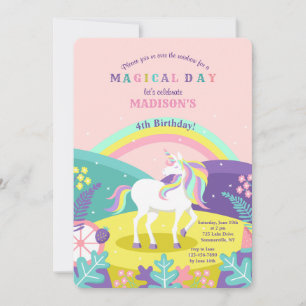 Convite bonito Unicorn