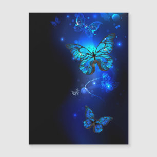 Convite Borboleta Morpho no Fundo Escuro