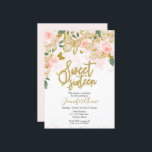 Convite Borboleta Sweet 16 Rosa Floral Dourado<br><div class="desc">Um convite caprichoso de borboletas rosa e dourado brilhante. Ótimo para festa de 16 anos com tema de borboleta. PERSONALIZAÇÃO: Por favor, envie-me uma mensagem pelo chat se precisar de alguma personalização, como uma mudança de cor. ALTERAR PEDIDO EXISTENTE / TEMPO DE ENVIO, etc, por favor, entre em contato diretamente...</div>