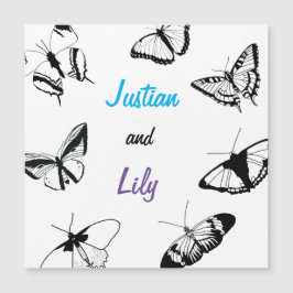 Convite Borboletas brancas e pretas
