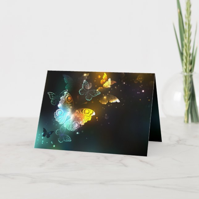 Convite Borboletas luminosas e borboletas noturnas (Frente)