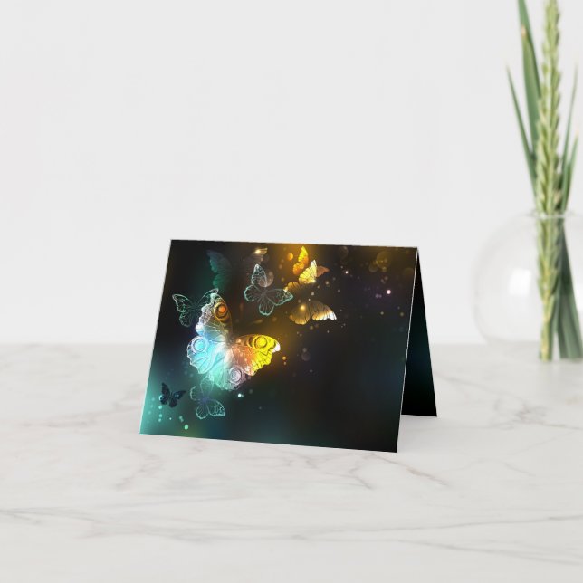 Convite Borboletas luminosas e borboletas noturnas (Frente)