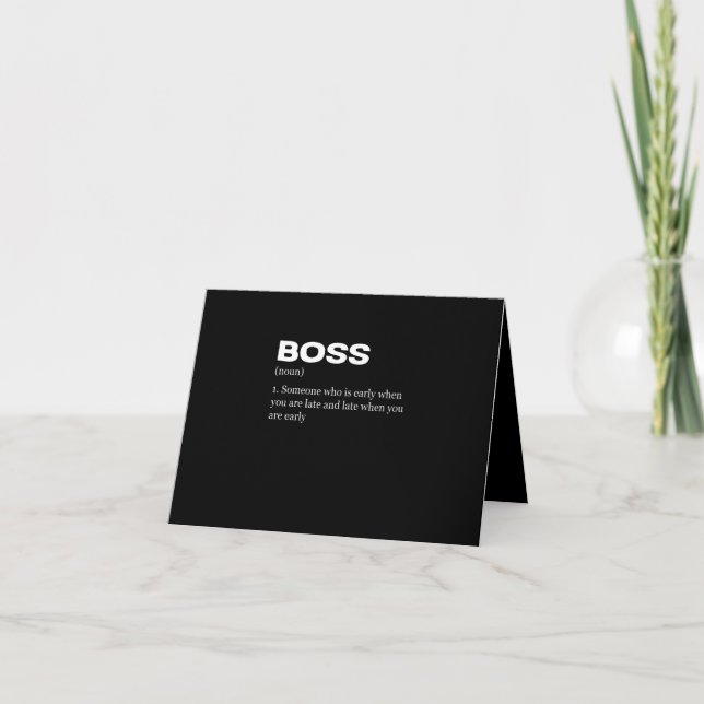 Convite Boss Funny Definition Happy Boss's Day (Frente)