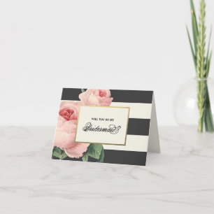 Convite Botanical Glamour   Bridesmaid Card