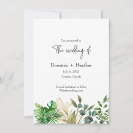 Convite Botânico Elegante e Casamento Fotográfico