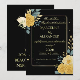 Convite Botânico Esmeralda & Marfim Personalizado