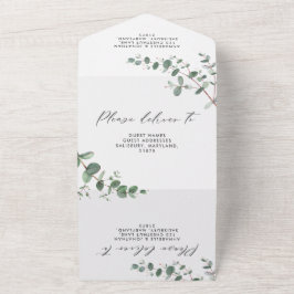 Convite botânico Eucalyptus de Casamento Orçamenta