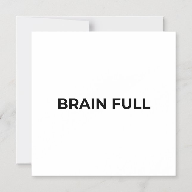 Convite Brain Full Minimalist Typographic Magnetic  (Frente)