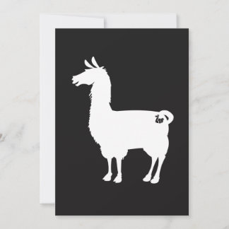 Convite branco do lama