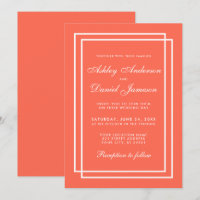Convite Branco para Casamento Moderno Elegante