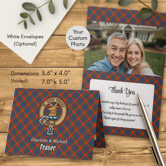 Convite Brasão do clã Fraser de Lovat sobre Tartan (Criador carregado)