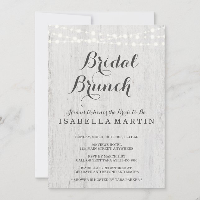 Convite Bridal Brunch - Casamento Russo (Frente)