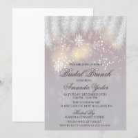 Convite Bridal Brunch Winter Snowflake