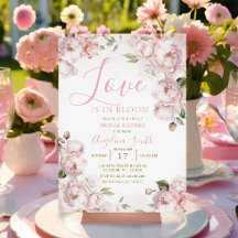 Convite Bridal de Chá de panela Floral Rosa