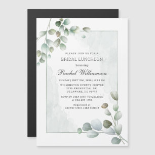 Convite Bridal Luncheon Eucalyptus Watercolor Greenery