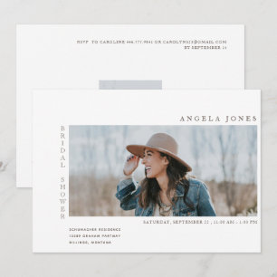 Convite Bridal para Fotografias Moderna