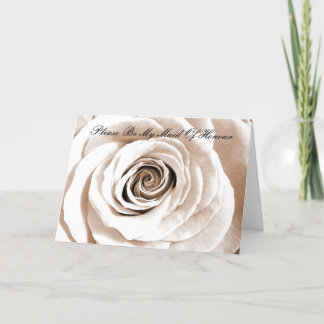 Convite Bridal White, Por Favor, Seja Minha Madrinha de ca