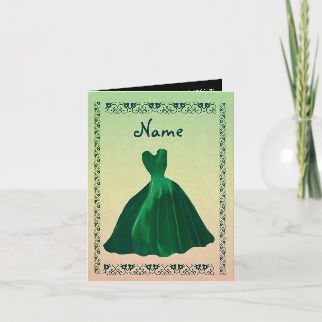 Convite BRIDESMAID - FLORESTA Gown GREEN GREEN (Frente)
