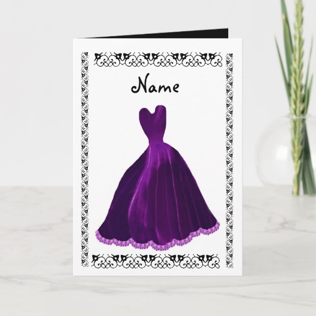 Convite BRIDESMAID - Palhaço De Veludo PURPLE (Frente)