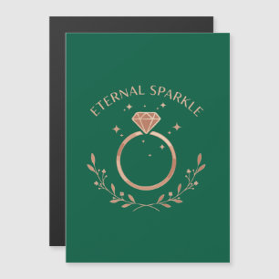 Convite Brilho Eterno   Anel de Diamante em Ouro Rosa Eleg