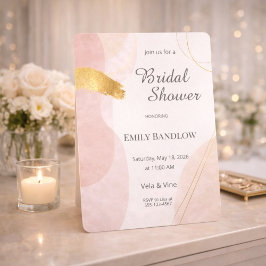 Convite Brilho Nupcial Rosa Dourado