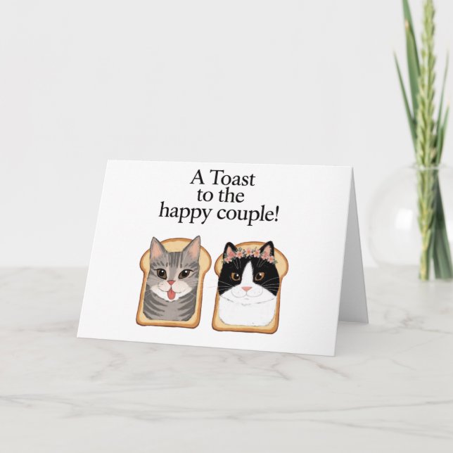 Convite Brinde Ao Feliz Casal Engraçado Engajamento De Cas (Frente)