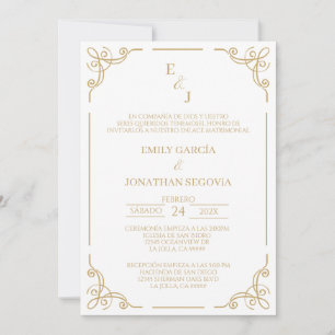 convite bronze e ouro minimalista convite