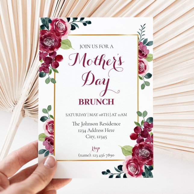 Convite Brunch de dia de as mães (Criador carregado)