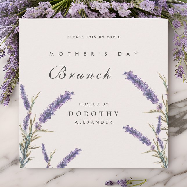 Convite Brunch de Dia de as mães de Flores de lava (Criador carregado)