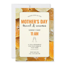 Convite Brunch de dia de as mães Laranja
