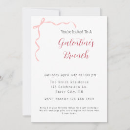 Convite Brunch de Galentine, Arco Rosa