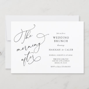 Convite Brunch para Casamento de Caligrafia Modern