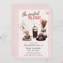 Convite Brunch para Chá de fraldas de Pote de Café