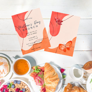 Convite Brunch para Dia de as mães de Aquarela