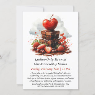 Convite Brunch para Namorados Somente Mulheres Per