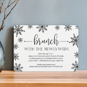 Convite Brunch para Posto de queda de neve de inve
