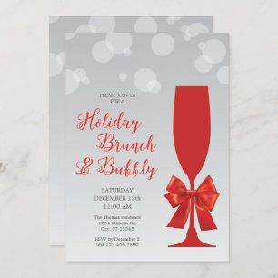 Convite Bubble e Holiday Brunch de Vidro Mimosa