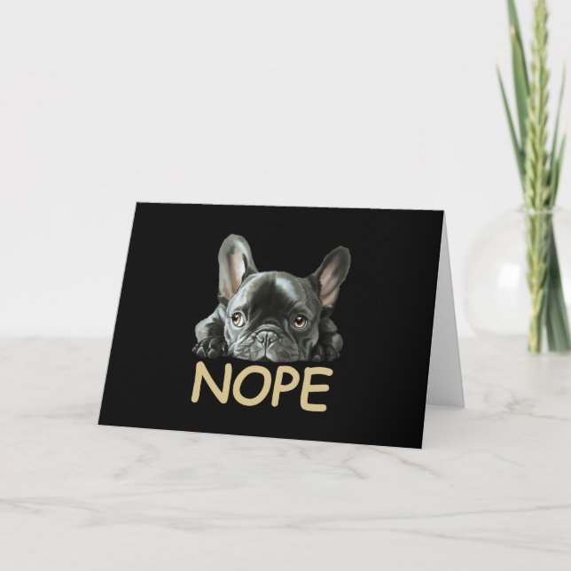 Convite Buldogue Francês | Franchie Nope Gifts (Frente)