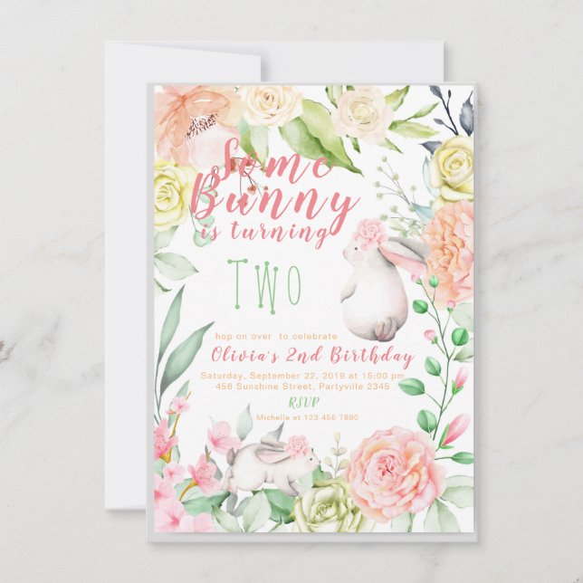 Convite Bunny Birthday (Frente)