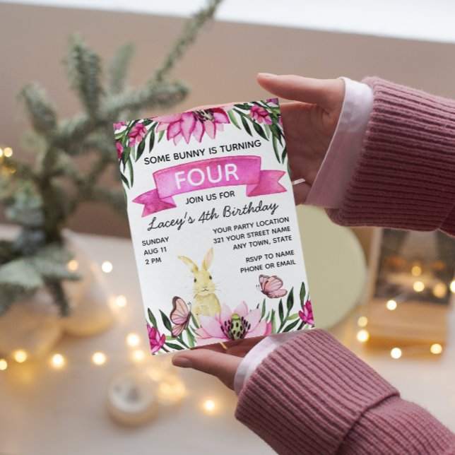 Convite Bunny Birthday (Criador carregado)