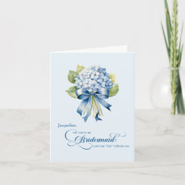 Convite Buquê de Hydrangea Bridesmaid Proposta