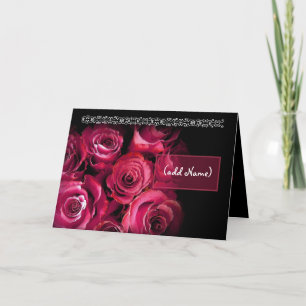 Convite Buquê de Rosas Vermelhas CUSTOM NAME Seja Minha Da
