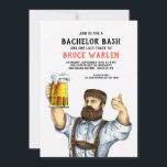 Convite Burly Beer Drinker<br><div class="desc">Um convite de Bacia Solteiro com um bebedor de cerveja queimado criando uma caneca de cerveja gelada.Concebida por Freepik (). () O cartão é fácil de personalizar com seu texto, fonte e cor da fonte.() Não exatamente o que você está procurando? Todos os nossos produtos podem ser personalizados para atender...</div>