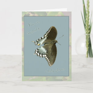 Convite Butterfly Baby Shower Invitation