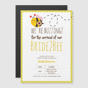 Convite BUZZING PARA CHEGADA DA Abelha Chá de panela BRIDE