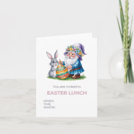 Convite Caça ao Ovo da Páscoa Whimsical: Coelhinho de Aqua