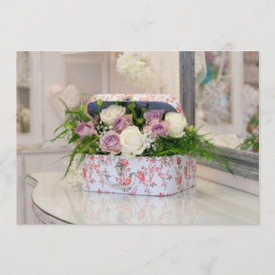 Convite Caixa de Flores Vintage