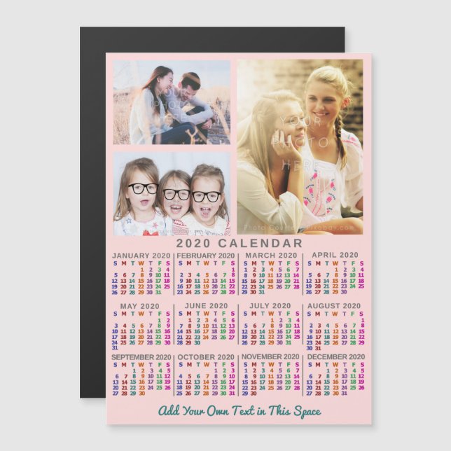 Convite Calendário 2020 (Consulte Descrição de Nova Versão (Frente/Verso)