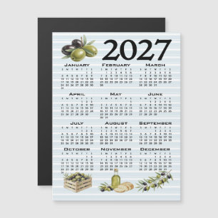 Convite Calendário 2027, Azeitonas Mediterrâneas, Listras